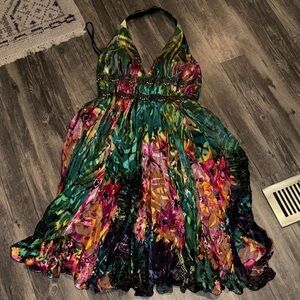 Mac Duggal vintage Vibrant Halter Dress size 8 - Y2K